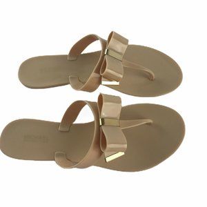 MICHAEL KORS KAYDEN JELLY FLIP FLOPS SANDALS Nude